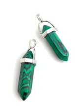 Silver Plated Malachite Pendant Sku#M1423