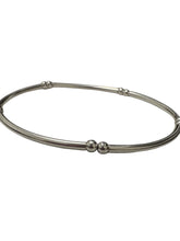 Sterling silver 6.75” stretchy tube bead bracelet, SKU#5014835675L