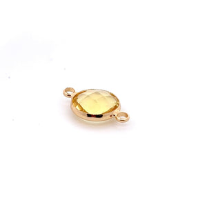Yellow triangle shape crystal charm,SKU#M2148yellow