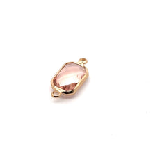 Light pink rectangle shape crystal charm,SKU#M2147lightpink