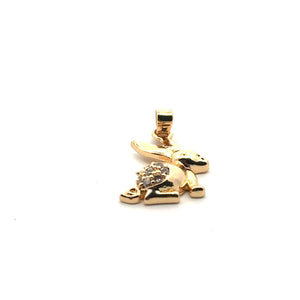 Gold rabbit charm SKU#M3124