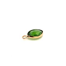Green tiny teardrop crystal charm, SKU#M2156Green