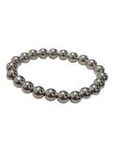 Sterling silver size 7 beaded stretchy ring, SKU#50530ER7