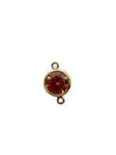 3mm, Gold filled , 3A, Cubic Zicronia Bezel Connector 
SKU#4030CM11