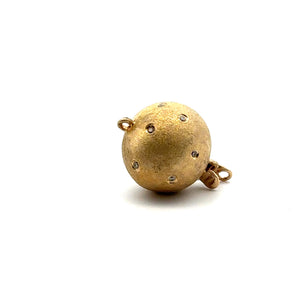 13mm Solid gold bead clasp with diamonds, SKU#A103M-L4