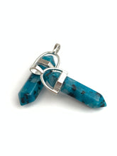Tianshan Blue Silver Plated Pendant Sku#M1417