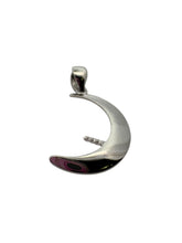 14K solid white gold Moon pendant, SKU#TP-77