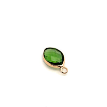 Green tiny teardrop crystal charm, SKU#M2156Green