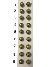 Pistachio pearl pairs, 9mm - 9.5mm, SKU#PSP1 - PSP9