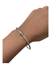 Sterling silver 7.0” threaded bead cable bracelet, SKU#50219547L