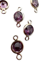 4mm,sterling silver, 3A, Cubic Zicronia Bezel Connector 
SKU#5005780M2