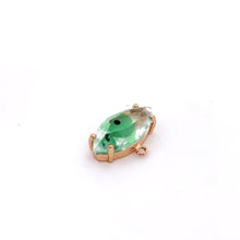 Green eye shape crystal charm, SKU#M2138green