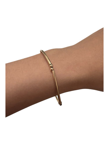 14KGF 6.75” tube bead bracelet,SKU#4014835675L