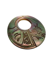 Carved round mother of pearl, SKU#M3450