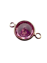 3mm, sterling silver , 3A, Cubic Zicronia Bezel Connector 
SKU#5030CM10