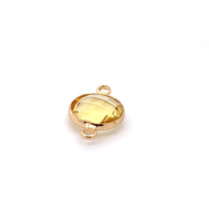 Yellow triangle shape crystal charm,SKU#M2148yellow