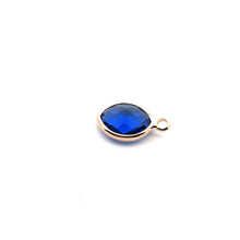 Dark blue Diamond shape crystal charm, SKU#M2156blue