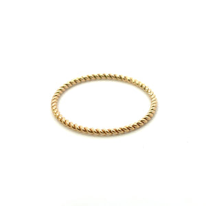 14KGF twisted (Size8) Stacking ring, SKU#405R8T