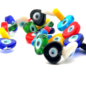 Heart evil eye bead, SKU#M3173