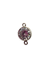 3mm, sterling silver , 3A, Cubic Zicronia Bezel Connector 
SKU#5030CM4