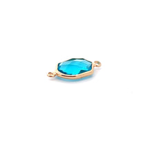 Light blue trapezoid  crystal charm, SKU#M2161lightblue