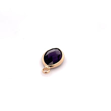 Dark purple tiny tear drop  shape crystal charm,SKU#M2156Dpurple