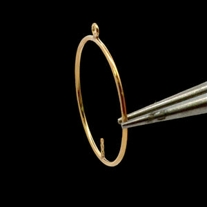 14KGF round drop W/ Peg, SKU#4003525P