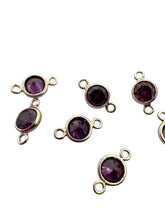 4mm,sterling silver, 3A, Cubic Zicronia Bezel Connector 
SKU#5005780M6