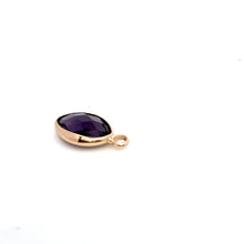Dark purple tiny tear drop  shape crystal charm,SKU#M2156Dpurple