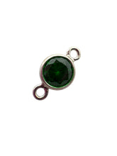 4mm,sterling silver, 3A, Cubic Zicronia Bezel Connector 
SKU#5005780M5