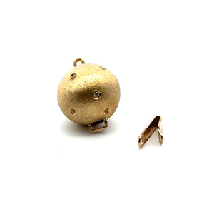 13mm Solid gold bead clasp with diamonds, SKU#A103M-L4