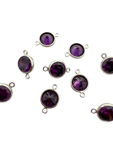 3mm, sterling silver , 3A, Cubic Zicronia Bezel Connector 
SKU#5030CM2