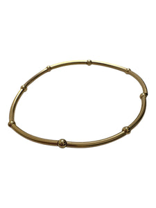 14KGF 6.75” stretchy tube beaded bracelet, SKU#4014838675L