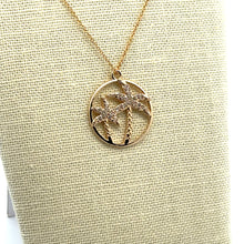 Palm Tree Charm, Gold Plated, Sku#M3133