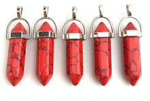 Red Turquoise Silver Plated Pendant Sku#M1419
