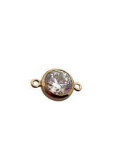 3mm, Gold filled , 3A, Cubic Zicronia Bezel Connector 
SKU#4030CM4