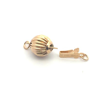 8mm Corrugated Bead Clasp, 14K Gold Filled