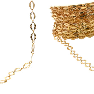 14KGF Starburst chain, SKU#SM1370SBSF