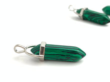 Silver Plated Malachite Pendant Sku#M1423
