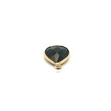 Black triangle shape crystal charm, SKU#M2137Black