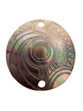 Round mother of pearl, carved, SKU#M2999