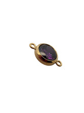 3mm, Gold filled , 3A, Cubic Zicronia Bezel Connector 
SKU#4030CM2