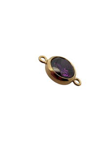 3mm, Gold filled , 3A, Cubic Zicronia Bezel Connector 
SKU#4030CM2
