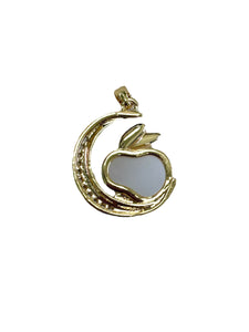 Moon Rabbit Pendant, Gold Plated, M4433