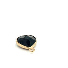Black triangle shape crystal charm, SKU#M2137Black