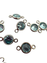 4mm,sterling silver, 3A, Cubic Zicronia Bezel Connector 
SKU#5005780M3