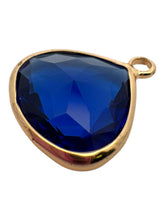 Royal blue triangle crystal charm, SKU#M2168-2