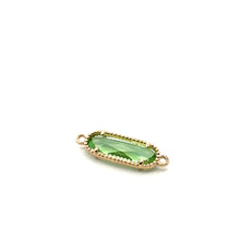 Green oval shape crystal charm,SKU#M2167green