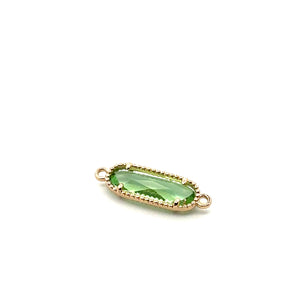 Green oval shape crystal charm,SKU#M2167green