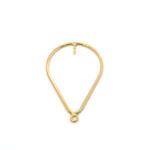 14KGF tear drop W/ peg, SKU#4003506P